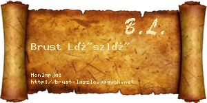 Brust László névjegykártya