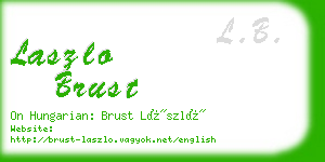 laszlo brust business card